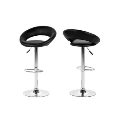 Afbeelding van Giga Living Barkruk Trana Zwart Pu Set van 2