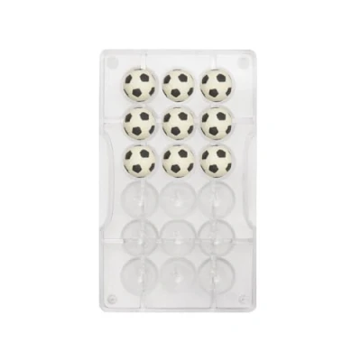 Afbeelding van Decora Chocolade Mal Voetbal Ø25mm pk/2