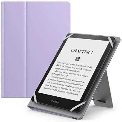 Afbeelding van MoKo Universele hoes voor 6 inch 6,8 7 Kindle eReaders Fire Tablet Kindle/Kobo/Voyaga/Lenovo E Book Reader tablet, PU met verstelbare standaard en polsband, Taro Paars