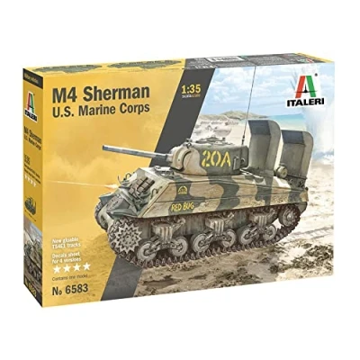 Afbeelding van 1:35 Italeri 6583 M4 Sherman U.S. Marine Corps Plastic Modelbouwpakket