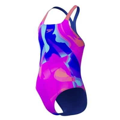 Afbeelding van Speedo Girls Digital Allover Powerback Badpak Royal blue voor kinderen, Maat: 140,