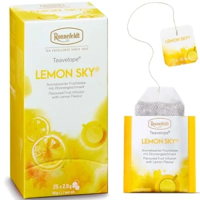 Afbeelding van Ronnefeldt Teavelope Lemon Sky Fruitthee met citroen, 25 theezakjes, 50 g