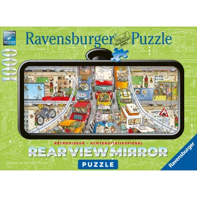 Afbeelding van Ravensburger Rear view mirror Puzzle Verkeerschaos Legpuzzel 1000 stukjes