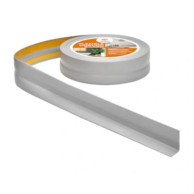 Afbeelding van Zachte plint, zelfklevend, grijs, voor keuken, badkamer, 32 x 23 mm, 25 meter