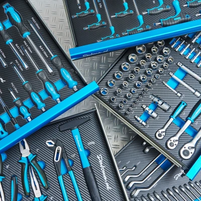 Afbeelding van Gereedschapsset 297 delig in softmodules voor 8 lades