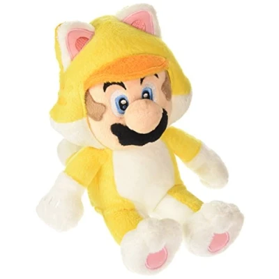 Afbeelding van Super Mario Bros 22 cm Official Sanei 3D World Cat Plush Toy [import anglais]