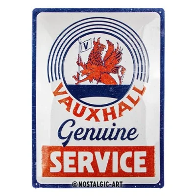 Afbeelding van Metalen Bord 30 x 40 cm Vauxhall Genuine Service
