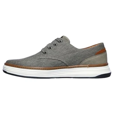 Afbeelding van Skechers Moreno Canvas Oxford herenschoenen, Taupe
