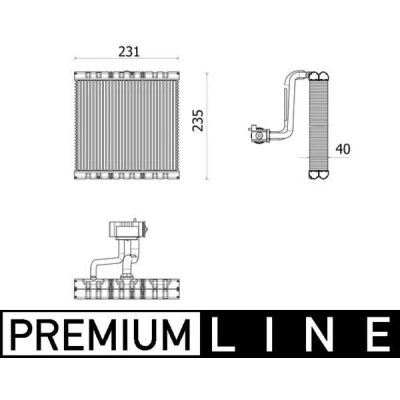 Afbeelding van MAHLE ORIGINAL AE 166 000P Airco Verdamper