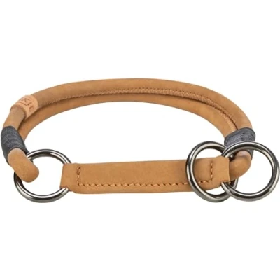 Afbeelding van Trixie be nordic halsband voor hond half slip leer bruin 45x0,8 cm