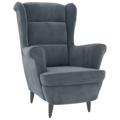 Afbeelding van vidaXL Donkergrijze fluwelen fauteuil