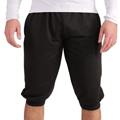 Afbeelding van Gennadi Hoppe Heren 3/4 joggingbroek sportbroek bermuda korte shorts capri, Zwart