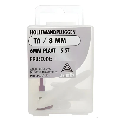 Afbeelding van Deltafix Hollewandpluggen 6 mm plaat TA/x8 5 stuks