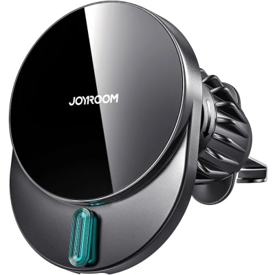 Afbeelding van Joyroom JR ZS409 magnetische houder met 15W inductielader voor ventilatierooster in de auto zwart, Smartphonehouder, Zwart