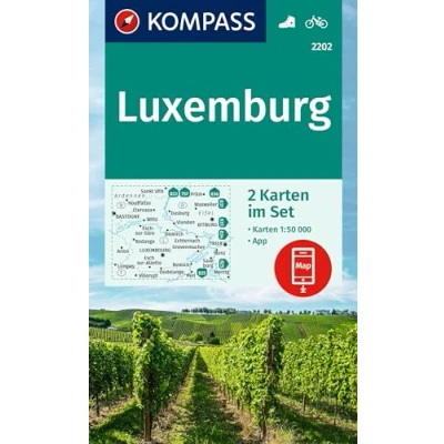 Afbeelding van KOMPASS Wanderkarten Set 2202 Luxemburg (2 Karten) 1:50.000