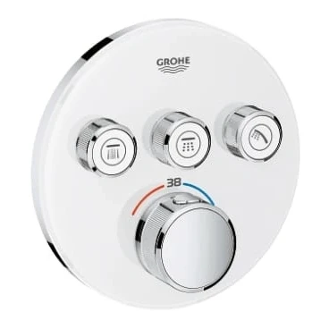 Afbeelding van Grohe Grohtherm Smartcontrol afdekset douchethermostaat met omstel 3x Moonwhite