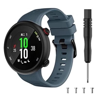 Afbeelding van Chainfo Horlogebandje compatibel met Garmin Forerunner 45 / 45S Swim 2, dunne reserveband van zachte siliconen voor smartwatches