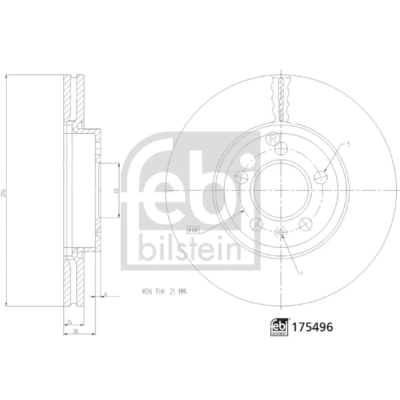 Afbeelding van FEBI BILSTEIN 175496 Remschijf Vooras 276 24 5 100 interne ventilatie Gecoat VOLKSWAGEN: Polo VI, SEAT: Arona, IBIZA 5, SKODA: Scala Hatchback, Kamiq
