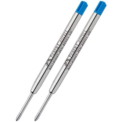 Afbeelding van Faber Castell Set van 2 extra grote balpenvullingen blauw