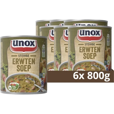Afbeelding van Unox Stevige Erwtensoep 12x0,8l