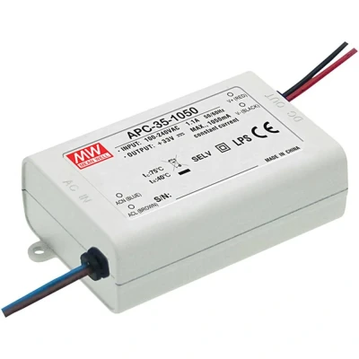 Afbeelding van Mean Well APC 35 350 LED driver Constante stroomsterkte W 0.35 A 28 100 V/DC Niet dimbaar, Overbelastingsbescherming 1 stuk(s)
