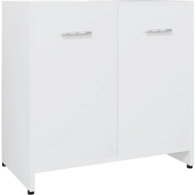 Afbeelding van Badkamerkast 60x33x61 cm bewerkt hout wit