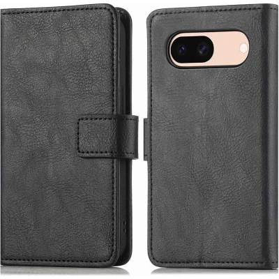 Afbeelding van iMoshion Hoesje Geschikt voor Google Pixel 8a Met Pasjeshouder Luxe Bookcase Zwart
