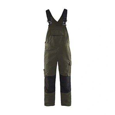 Afbeelding van Blaklader Bretelbroek met stretch 2695 1330 Groen/Zwart C148