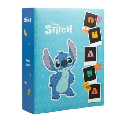 Afbeelding van Disney Stitch fotoalbum, fotoboek met 304 vakken, 13 x 20 cm, fotoalbums, herinneringsboek, groot familiegeschenken, Stitch, Gifts