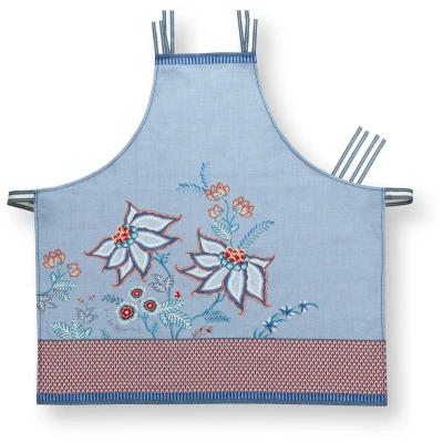 Afbeelding van Pip Studio Flower Festival Keukenschort Blauwgrijs