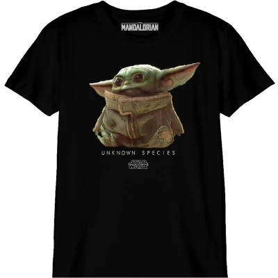 Afbeelding van The Mandalorian Black Men&#039;s T shirt Child Logo 10 years