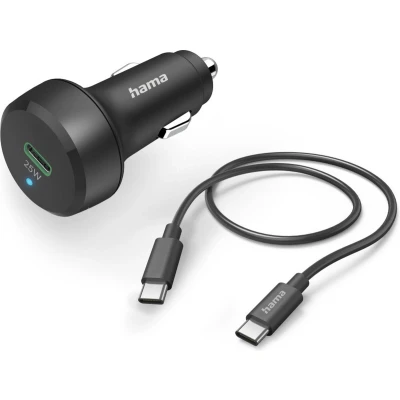 Afbeelding van Hama Auto Snellader Met Oplaadkabel Usb C Pd/Qc 25W 1 M Zwart