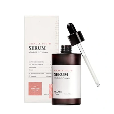 Afbeelding van [VILLAGE 11 FACTORY] MIRACLE YOUTH SERUM (50ml) Korean Skincare Gezichtsserum met 0,1% retinol en niacinamide Verstevigt &amp; Anti aging 80% natuurlijke ingrediënten Veganistische formule