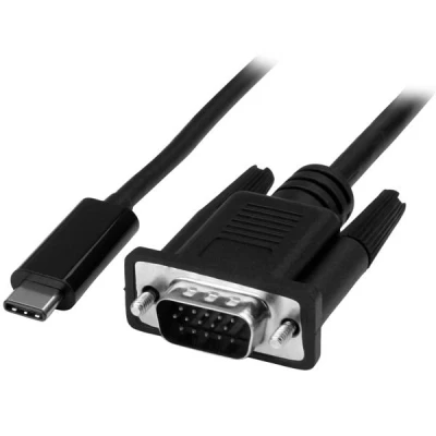 Afbeelding van Kabel USB C naar VGA Startech CDP2VGAMM2MB 2 m Zwart