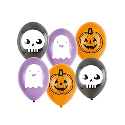 Afbeelding van AMSCAN 6 Halloween Friends latex ballonnen 23 cm