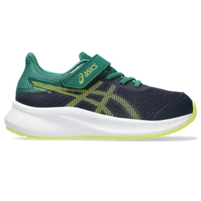 Afbeelding van Asics Patriot 13 Unisex Hardloopschoenen voor op de weg kinderen, Maat: 35, Midnight/citron Textiel/ synthetisch
