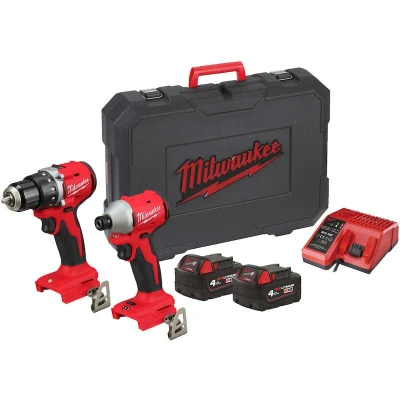 Afbeelding van Milwaukee Set Compacte Borstelloze Drill Driver M18 + Impact