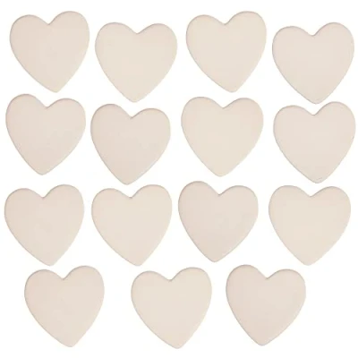 Afbeelding van Baker Ross FX710 hartvormige keramische schilderstenen 15 stuks creatieve Valentijnsdag decoraties