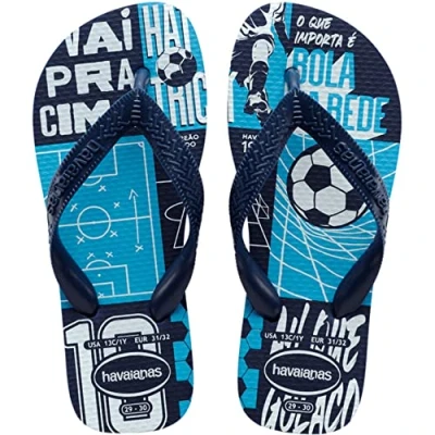 Afbeelding van Havaianas Jongens Institutional slipper met logo in de kleur Donkerblauw, maat: 24