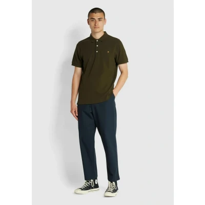 Afbeelding van Farah Blanes Poloshirt, Heren, Maat: Medium, Evergreen