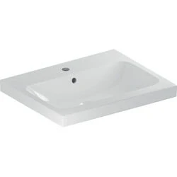 Afbeelding van Geberit iCon Light wastafel wit KeraTect (75 x 48 cm) 1 kraangat, met
