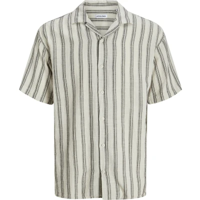 Afbeelding van Jack &amp; Jones Jjeenzo Stripe Resort Overhemd, Heren, Maat: Small, Moonbeam