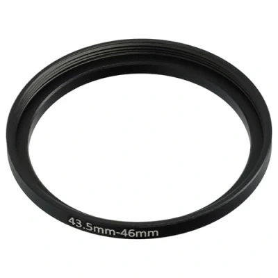 Afbeelding van vhbw Step Up ringadapter van 43,5 mm naar 46 voor cameralens, metalen filteradapter, zwart