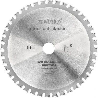 Afbeelding van Metabo steel cut/sandwich panel classic 628273000 Cirkelzaagblad 165 x 20 1.6 mm Aantal tanden: 40 1 stuk(s)