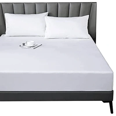 Afbeelding van Lirex Hoeslaken, 200 x cm, 100% katoen, 300 draden/cm², zacht en ademend, wit