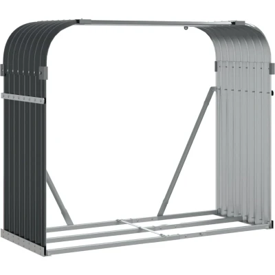Afbeelding van Haardhoutopslag 120x45x100 cm gegalvaniseerd staal antraciet
