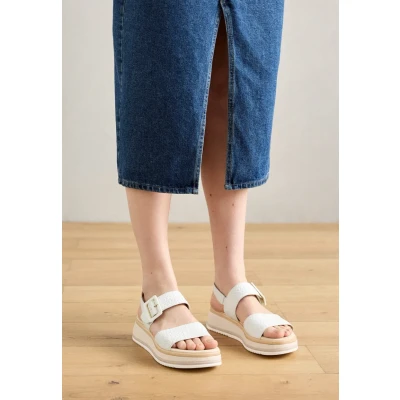 Afbeelding van Gabor Comfort Sandalen met plateauzool weiss, Dames, Maat: 38.5, Weiss Schoenen