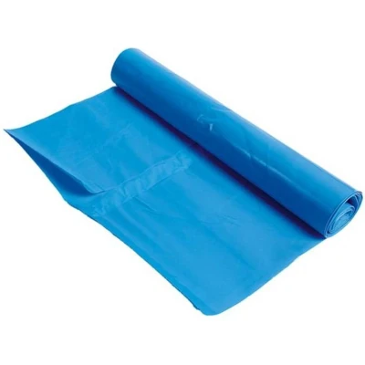 Afbeelding van Blauwe vuilniszak 90 x 110 cm rol 10 st. Afvalzak LDPE extra stevig Vuilniszakken