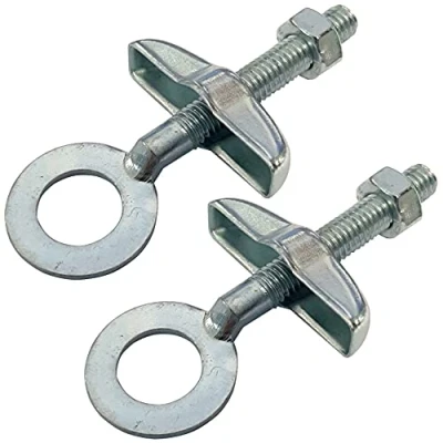 Afbeelding van cyclingcolors Fietskettingspanner BMX, M6 x 60 mm, 2 stuks, zilverkleurig