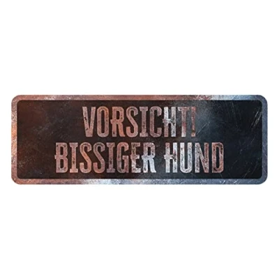 Afbeelding van D&amp;d Home Waakbord Hond Waarschuwingsbord General 3 Duits 40x13x0,3cm Meerkleurig 1st